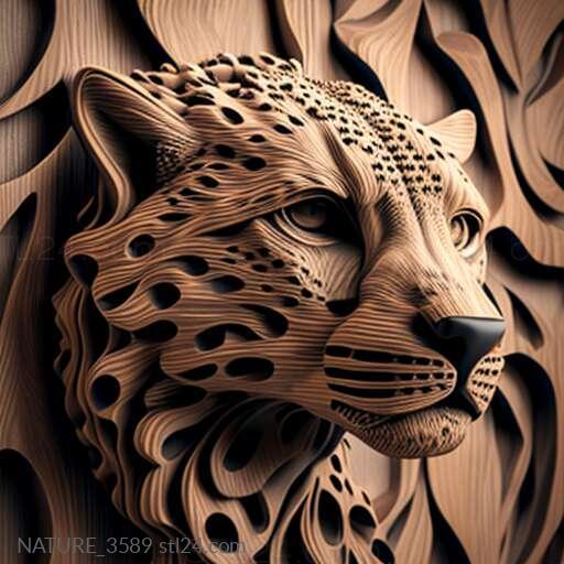 Nature and animals (st Cheetah 1, NATURE_3589) 3D models for cnc